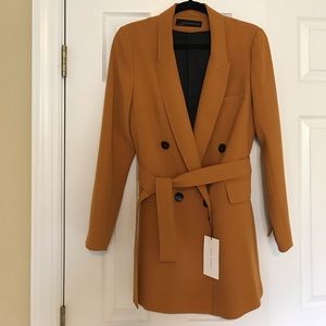 Zara Double-Breasted Longline Blazer